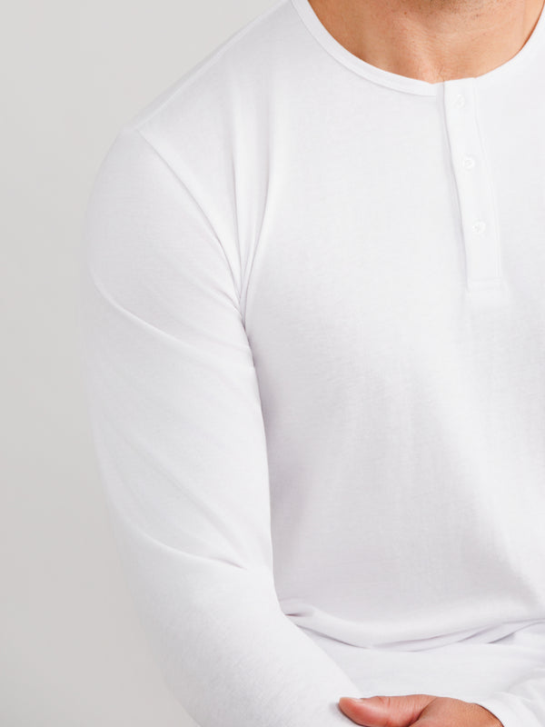 White Henley 3-pack