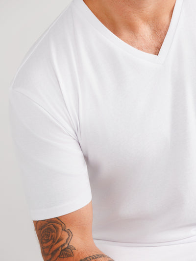 White V-neck 6-pack