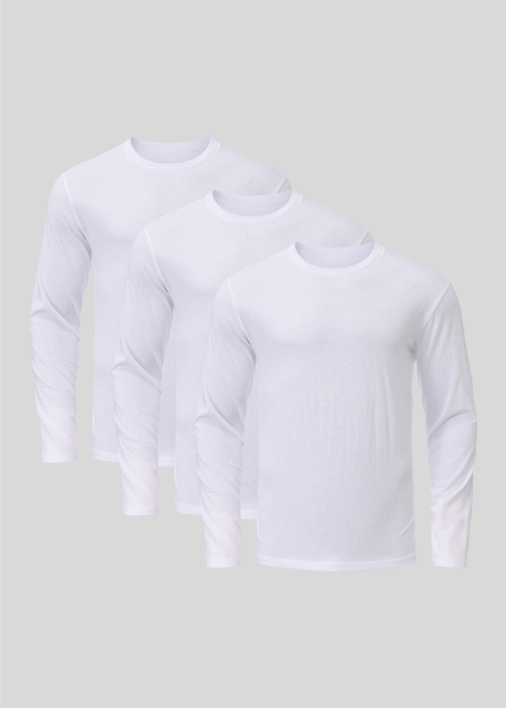 White Long Sleeve 3-pack