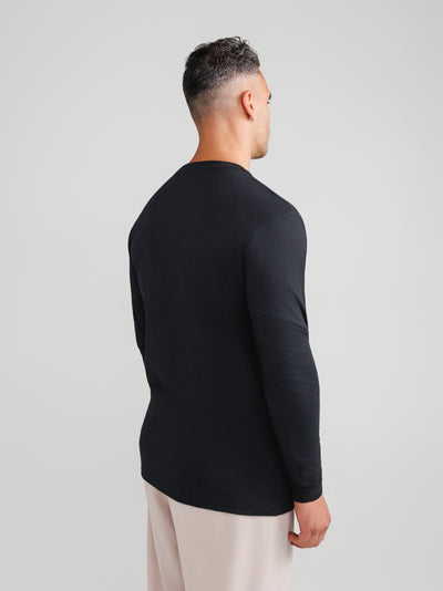 Black Henley 3-pack