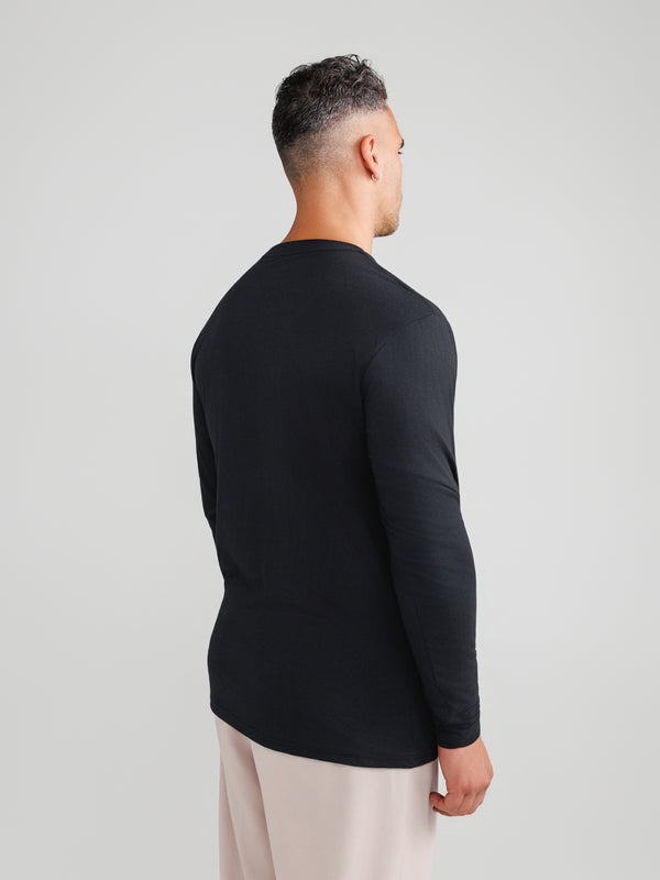 Black Henley 3-pack