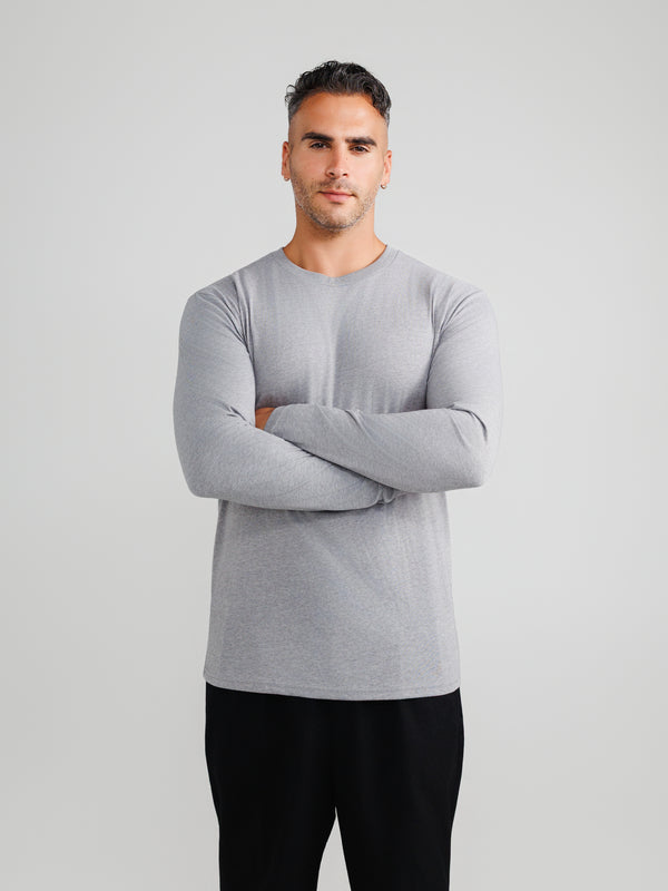 Melange Gray Long Sleeve