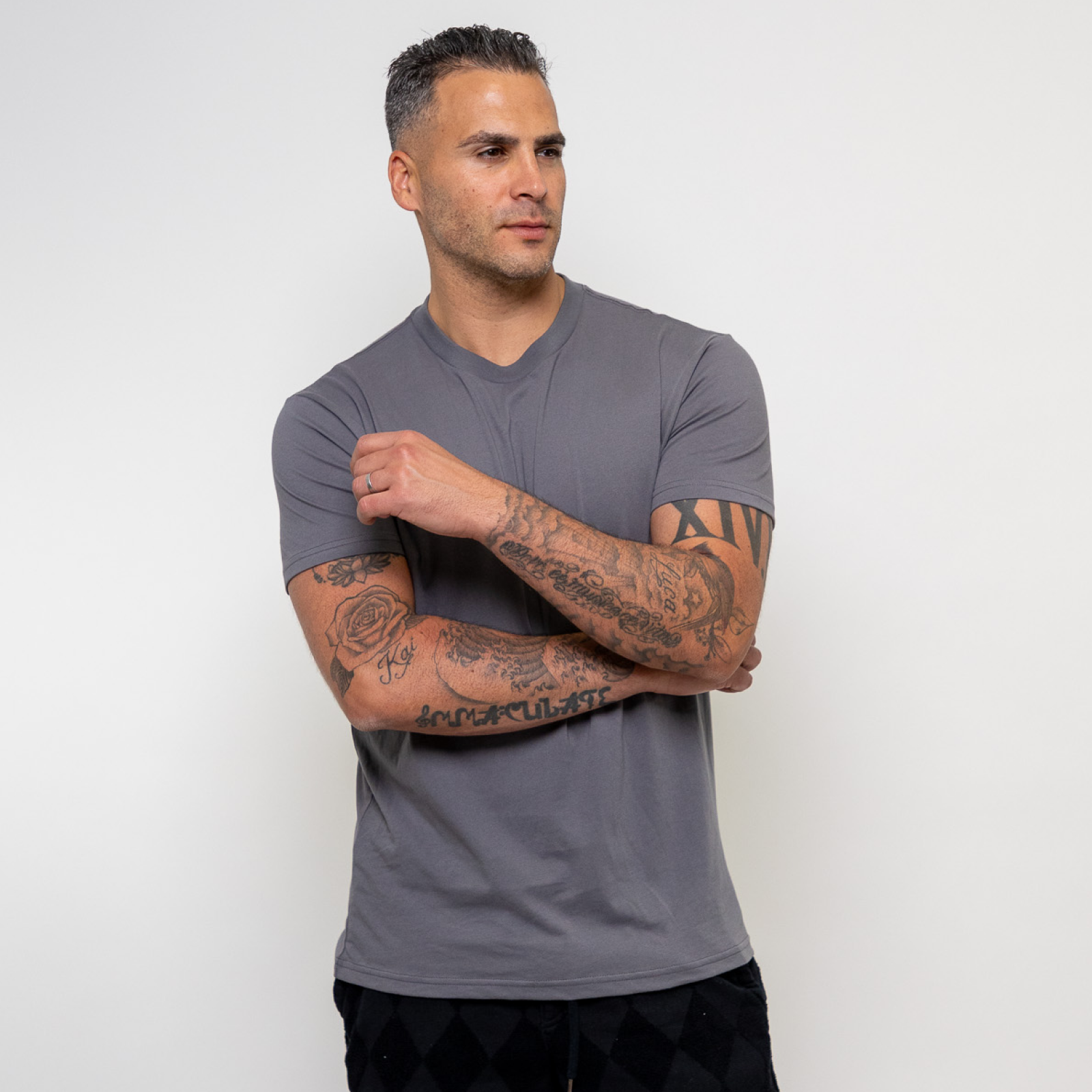 Dark Gray Crew T-Shirt