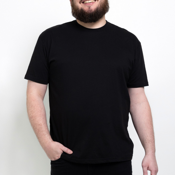 Zwart Ronde Hals T-shirt