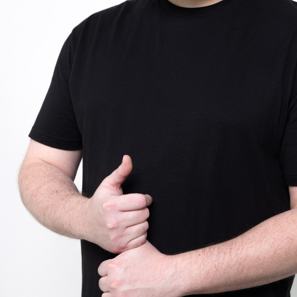 Zwart Ronde Hals T-shirt