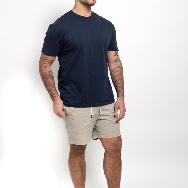 Navy Ronde Hals T-shirt