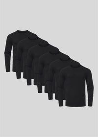Black Long Sleeves 6-pack