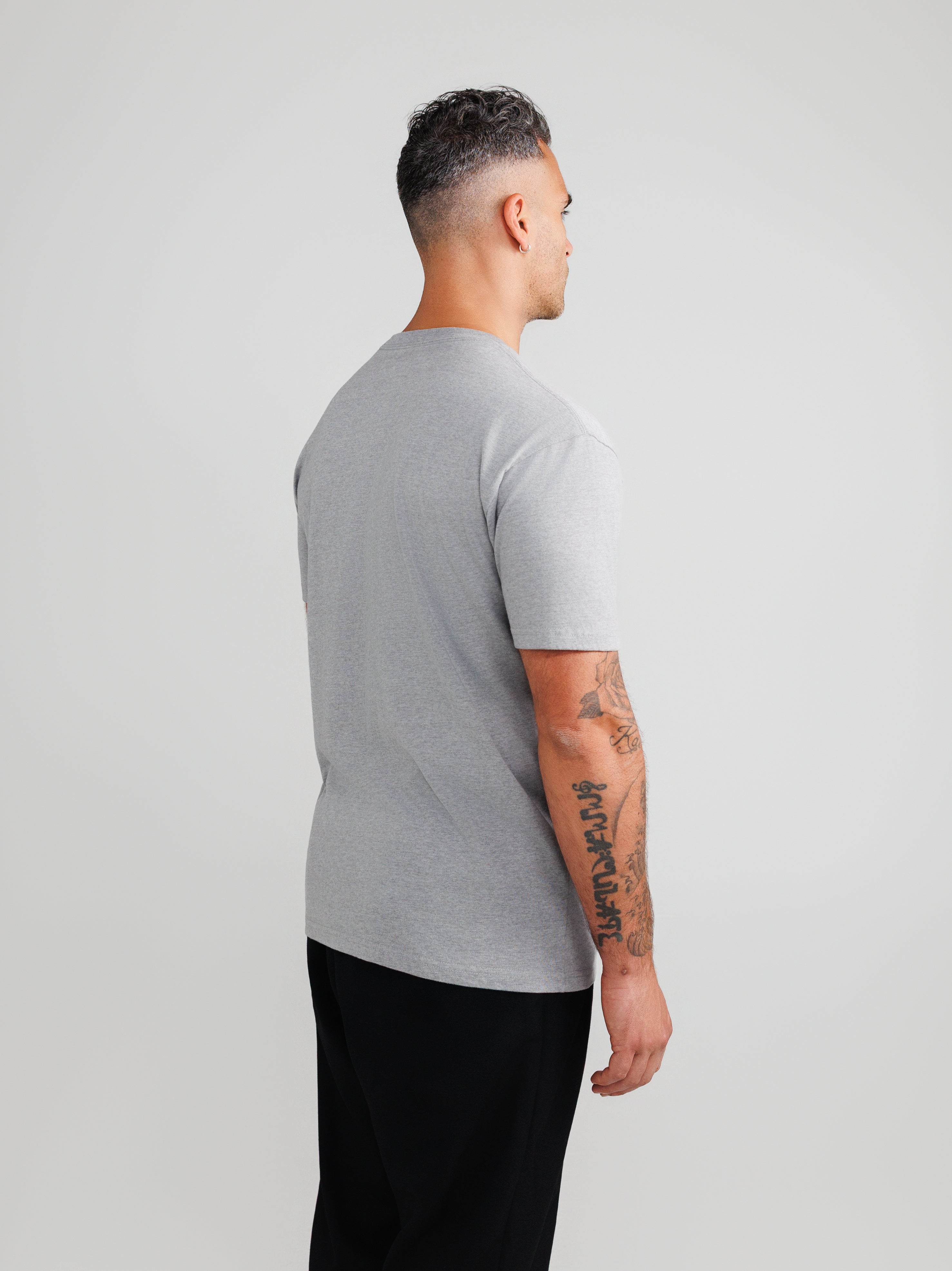 Melange Gray Crew Neck
