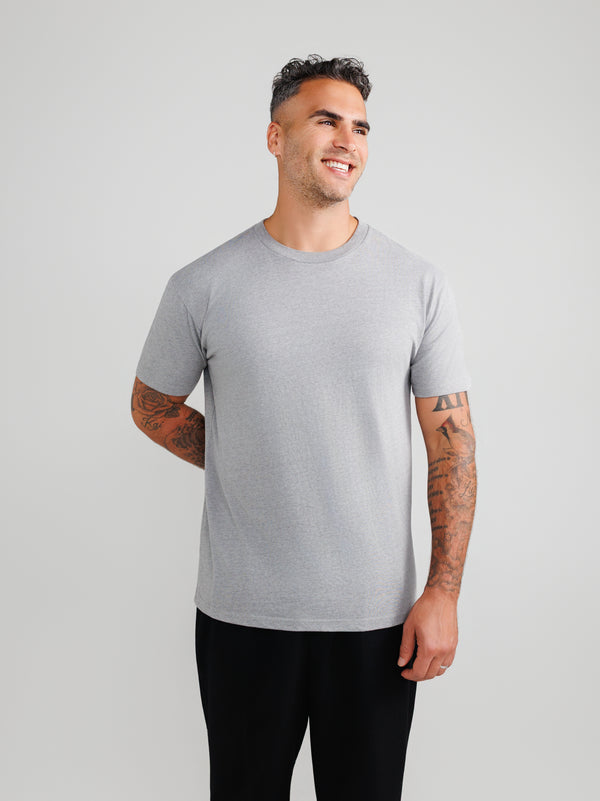 Melange Gray Crew Neck