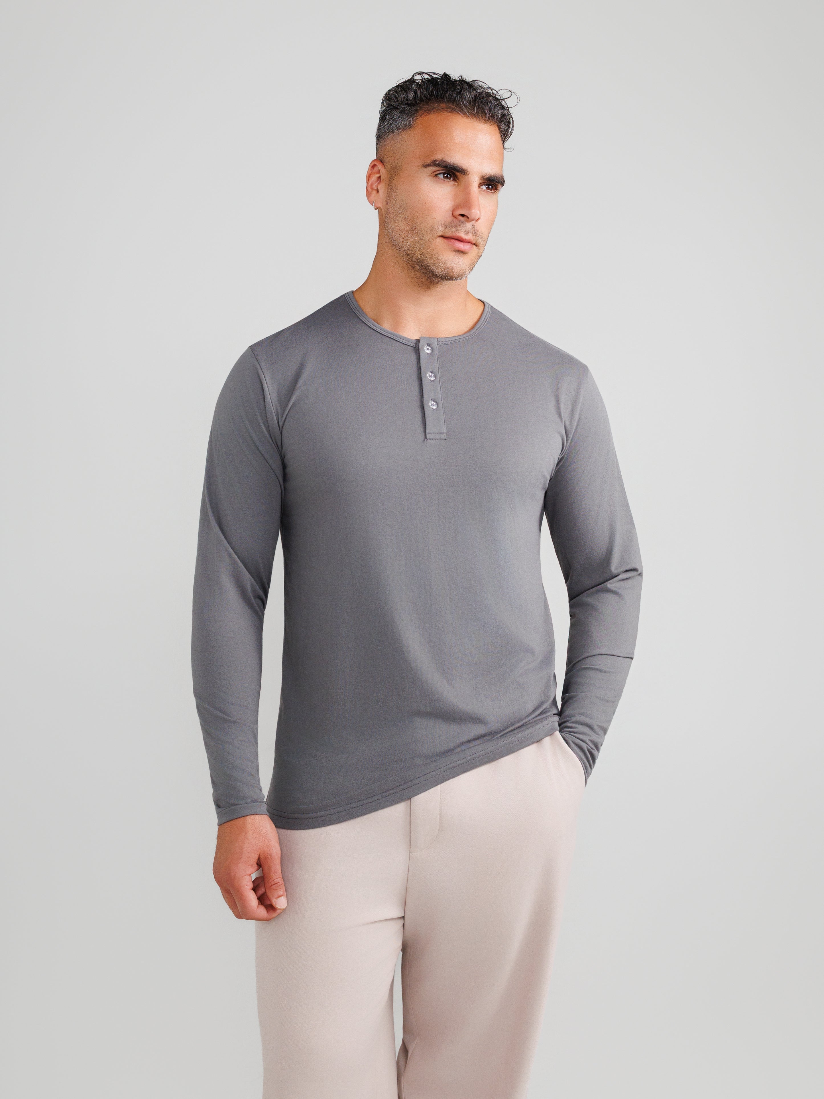 Dark Gray Henley