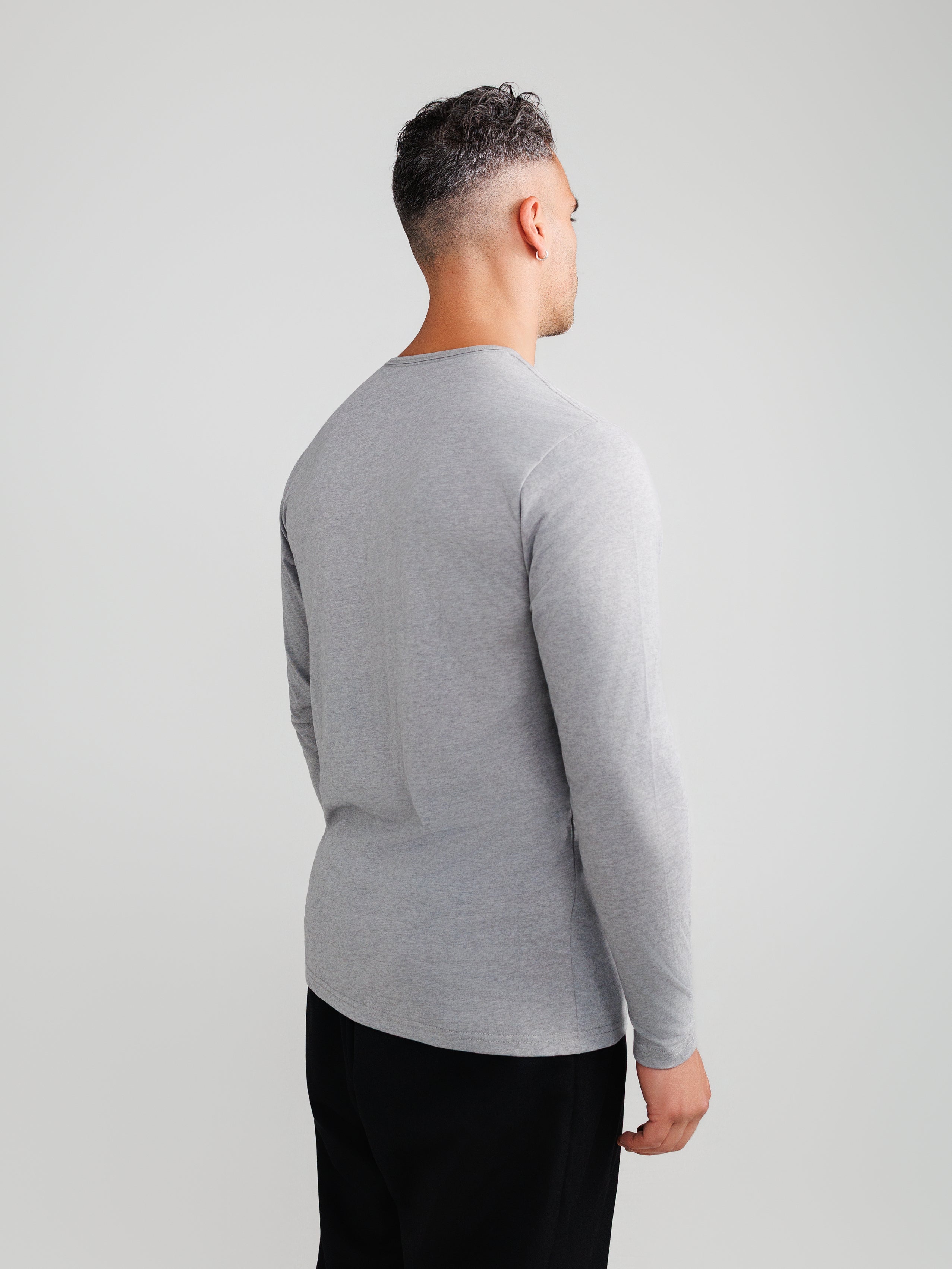 Melange Gray Henley