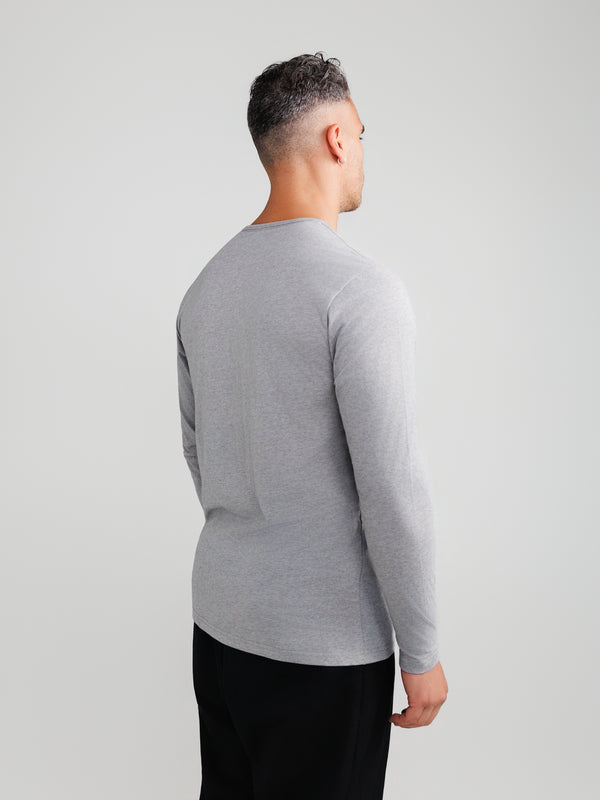 Melange Gray Henley