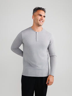 Melange Gray Henley