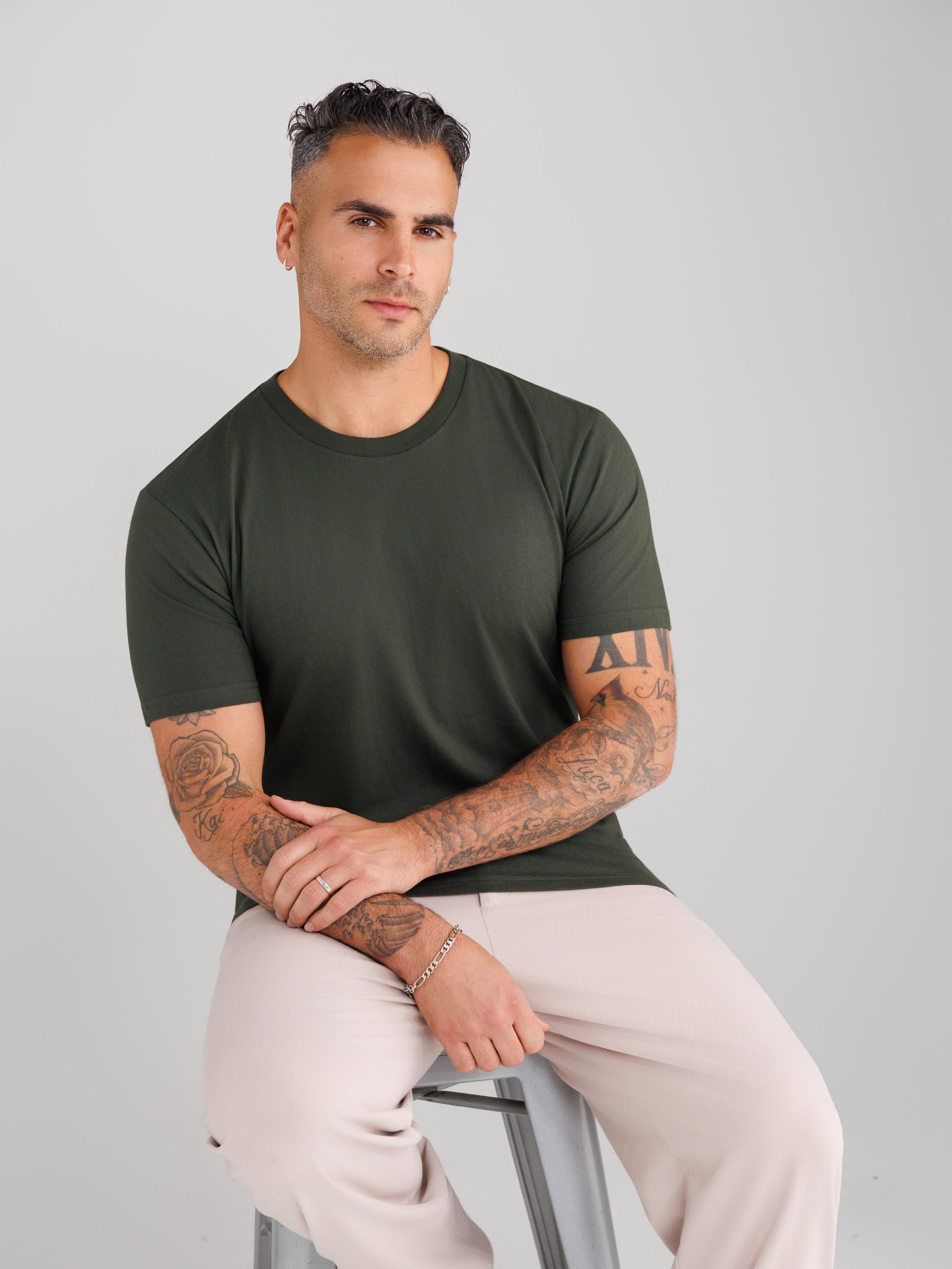 Dark Olive Crew Neck