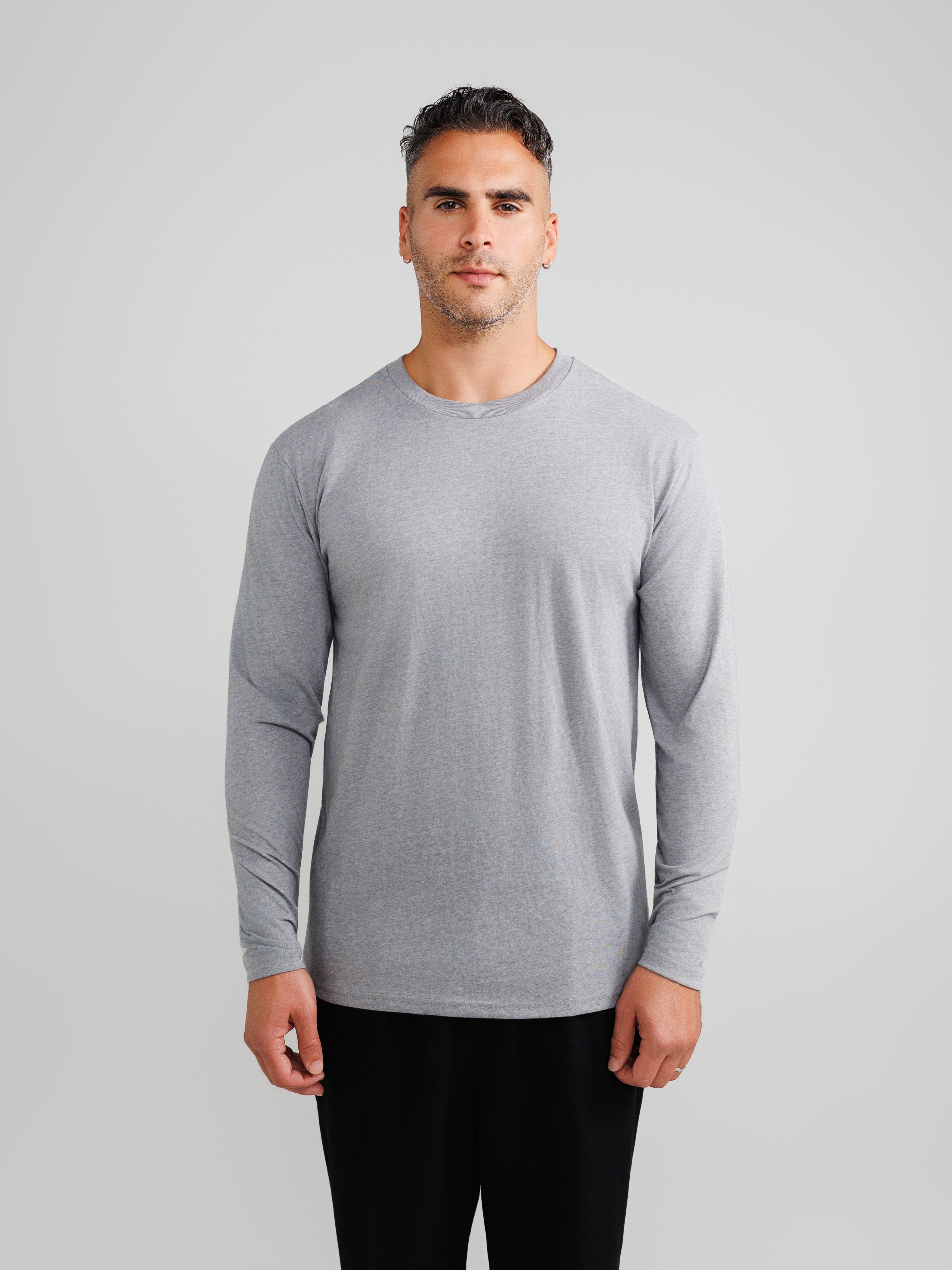 Melange Gray Long Sleeve