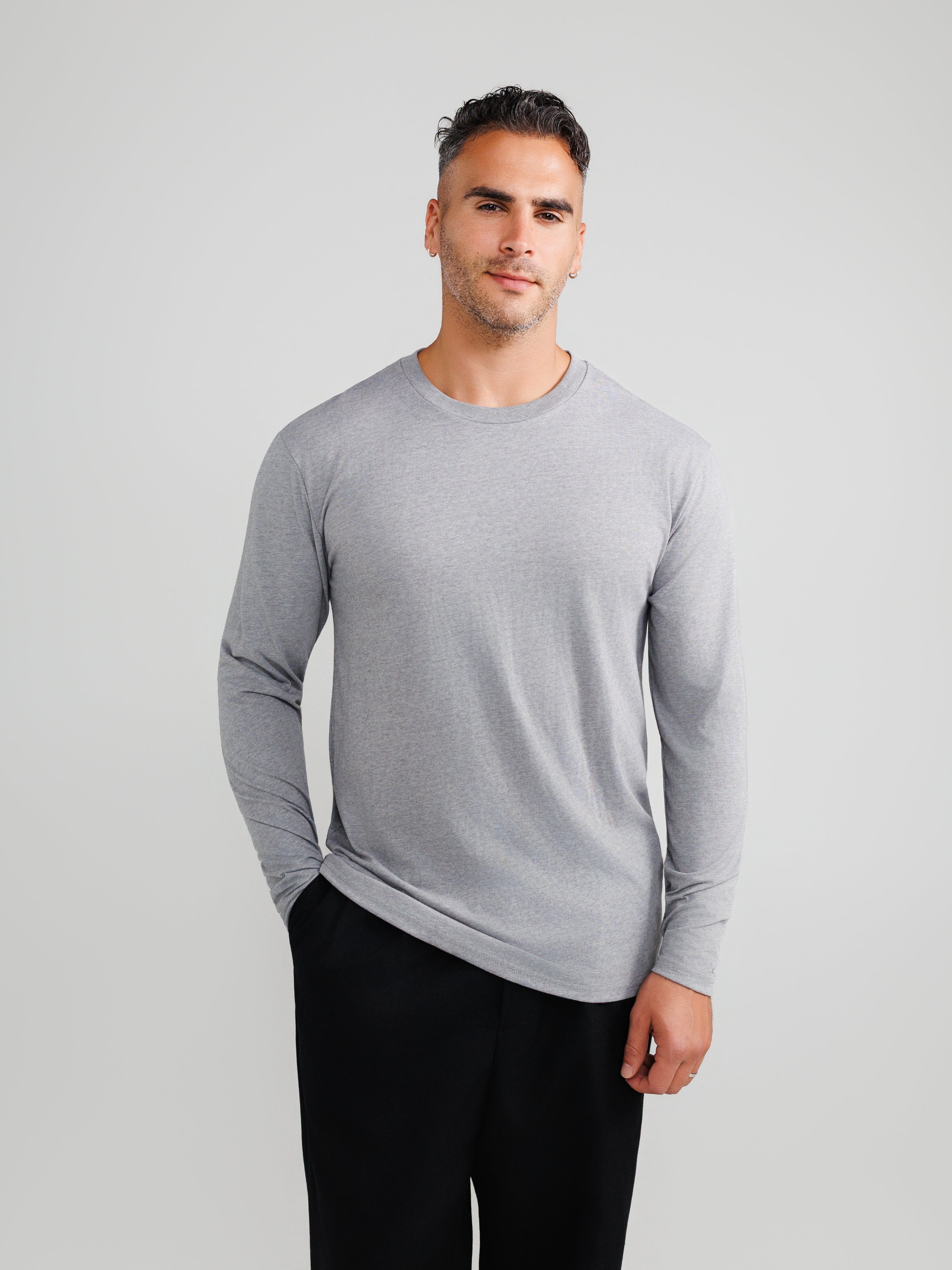 Melange Gray Long Sleeve