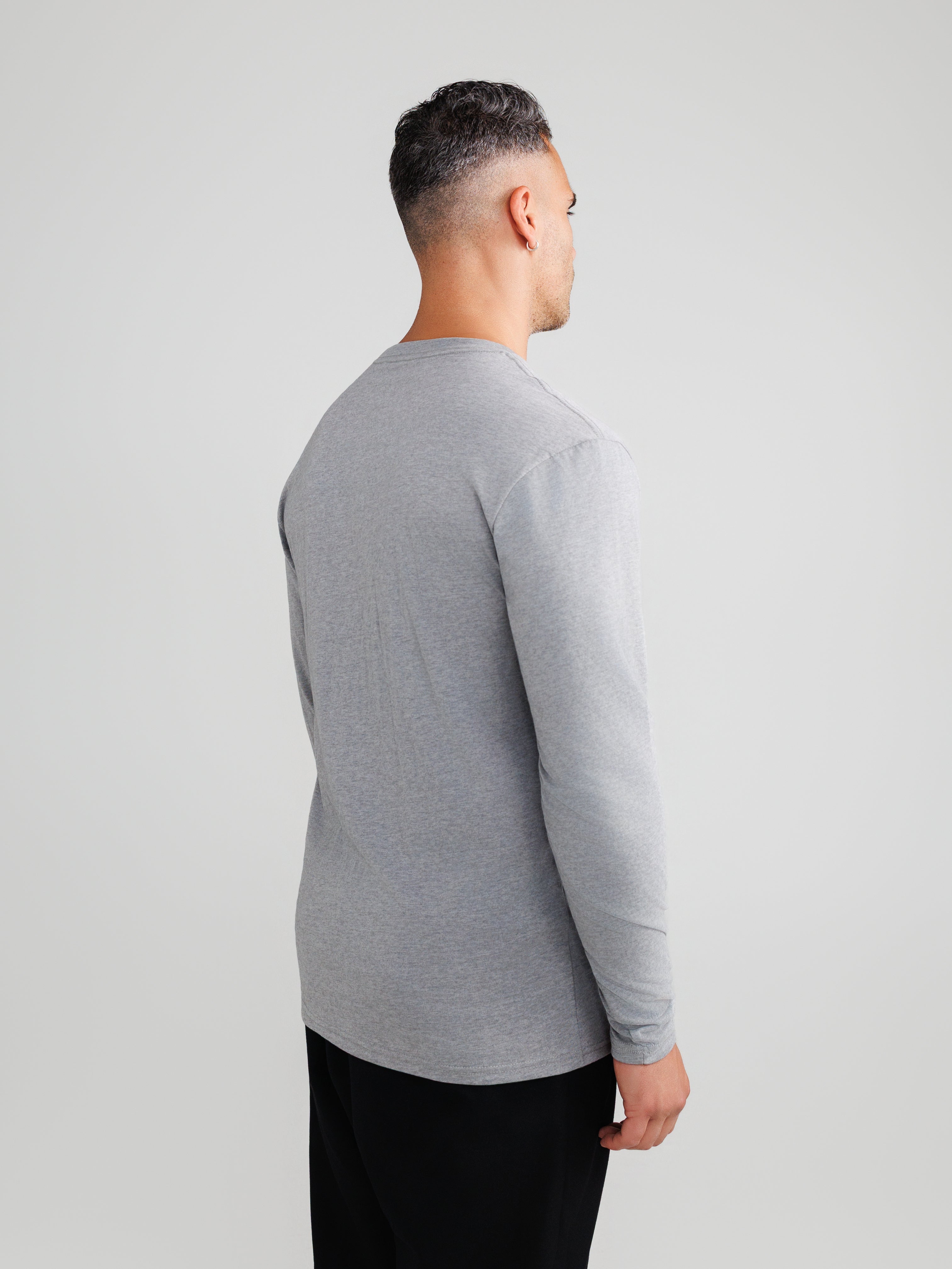 Melange Gray Long Sleeve