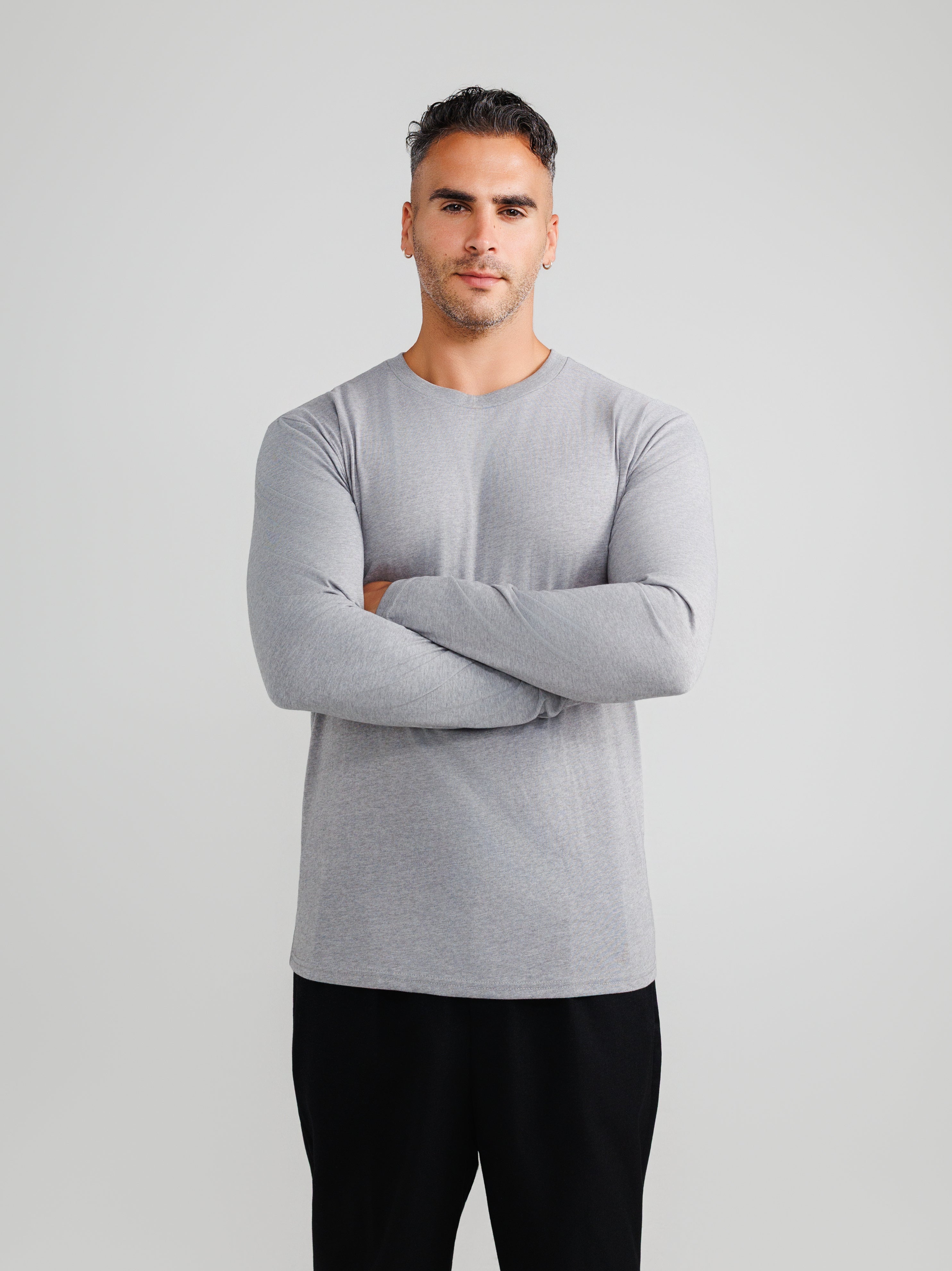 Melange Gray Long Sleeve