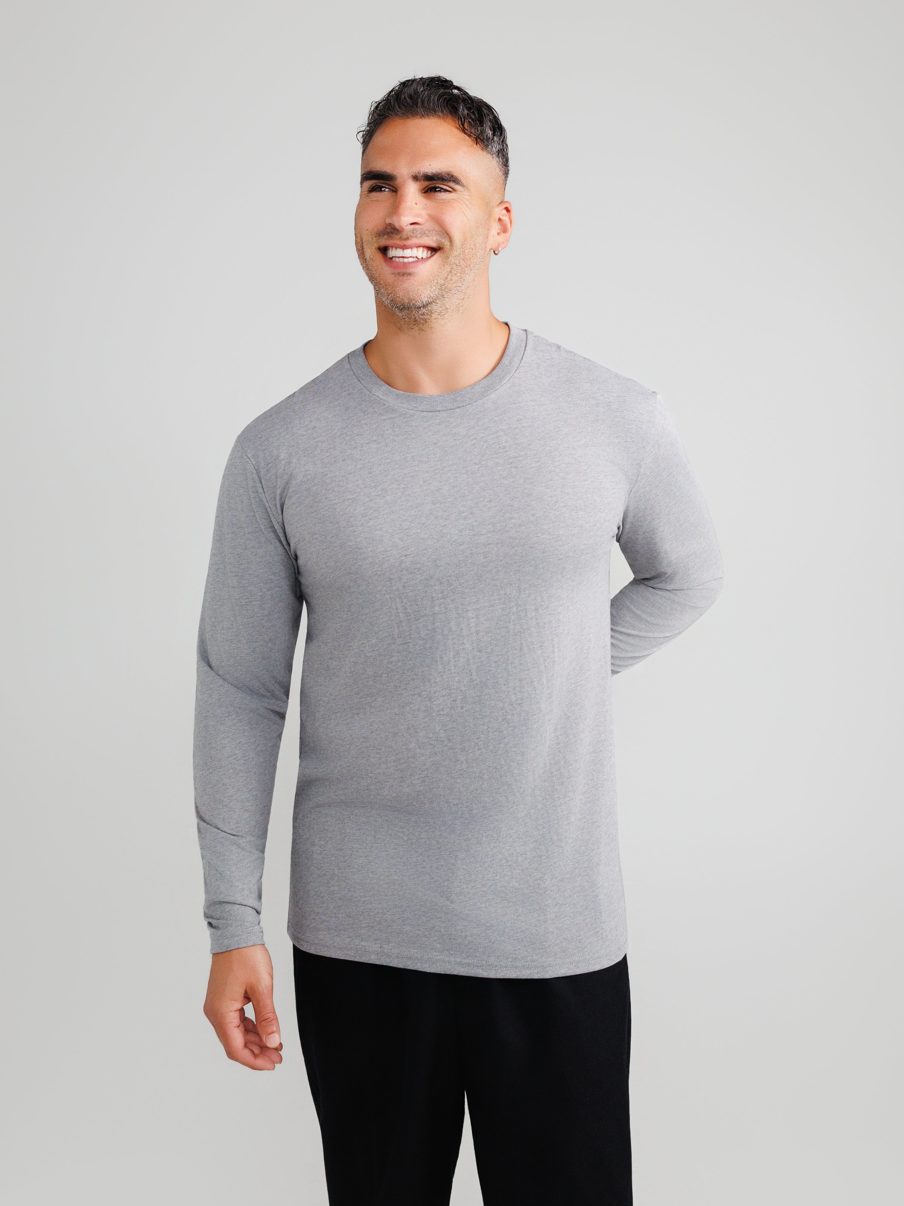 Melange Gray Long Sleeve
