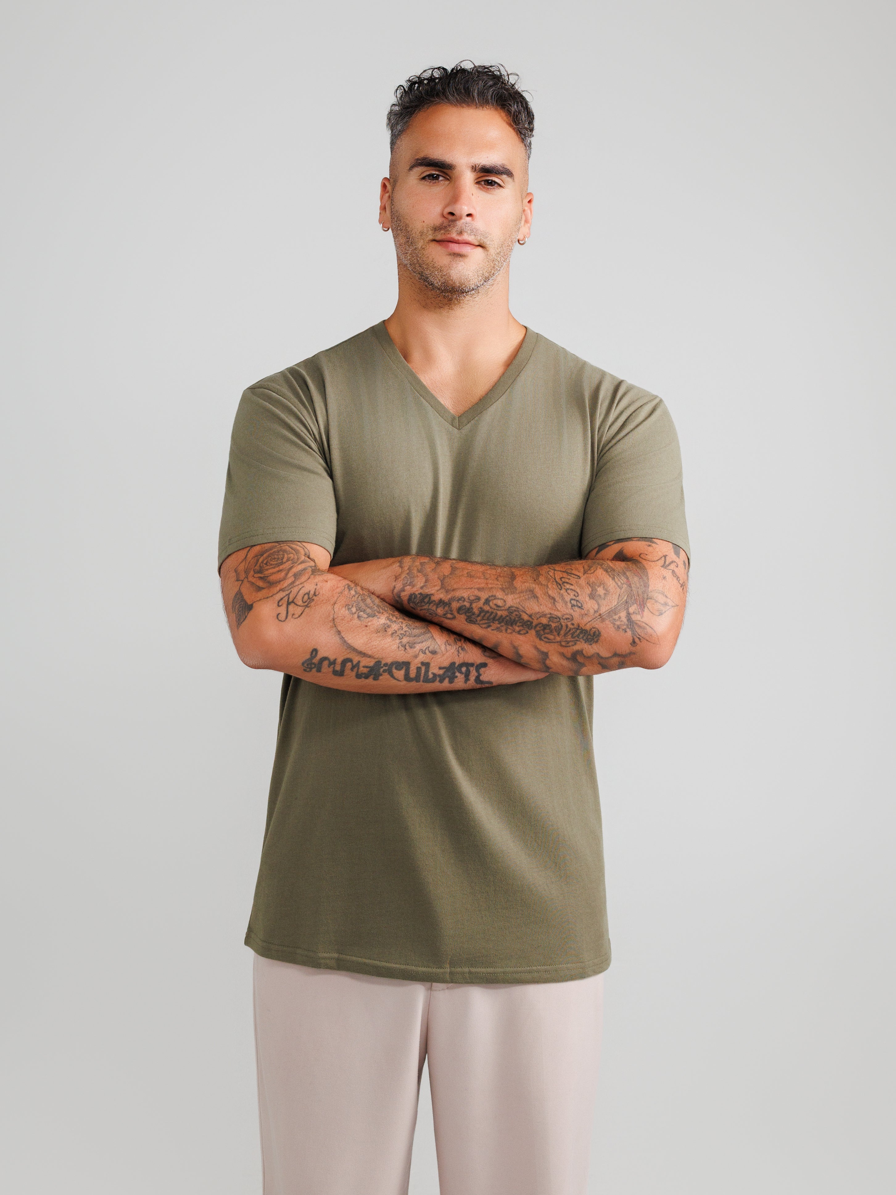 Olive V-Neck