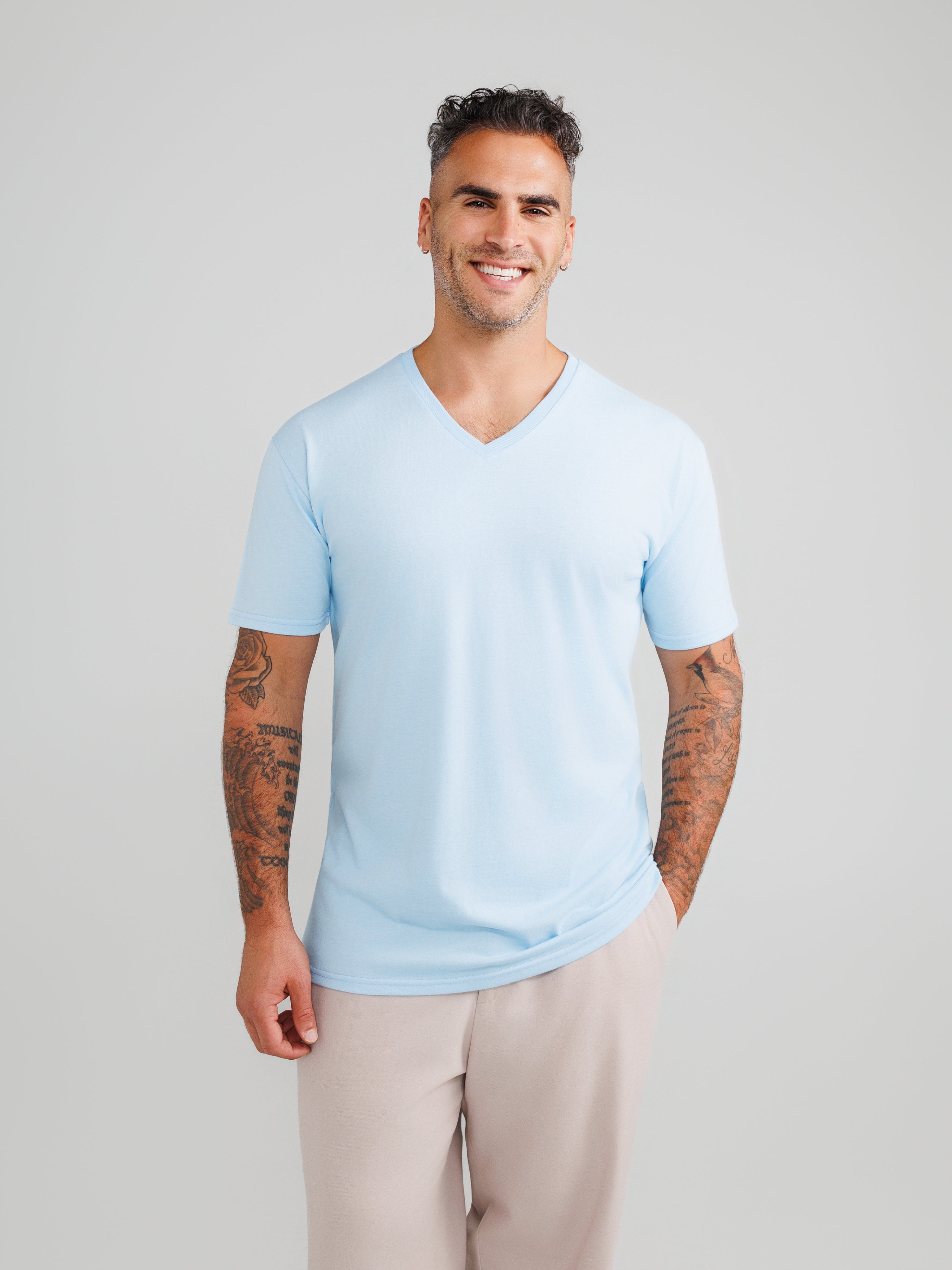 Baby Blue V-Neck