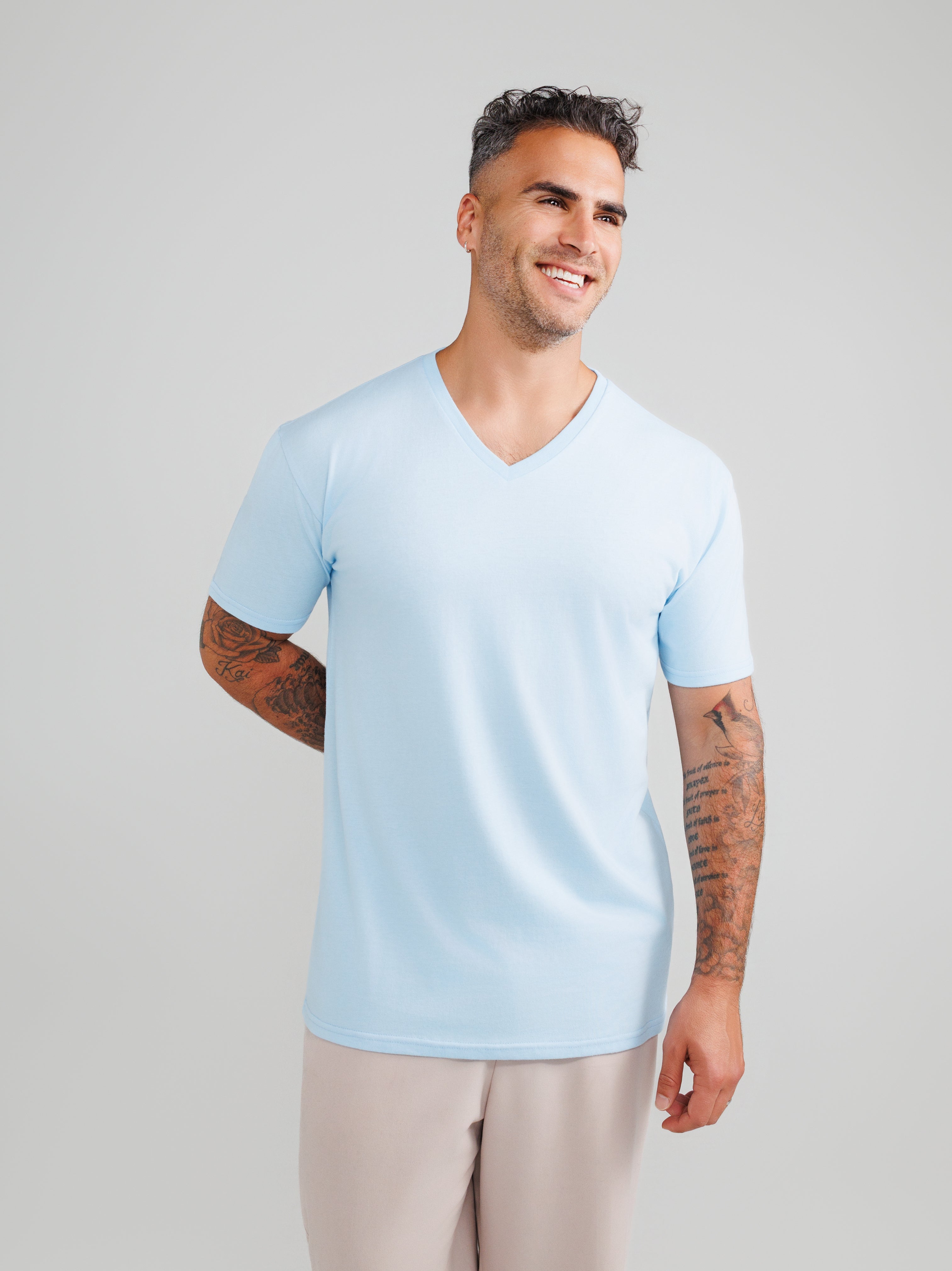 Baby Blue V-Neck