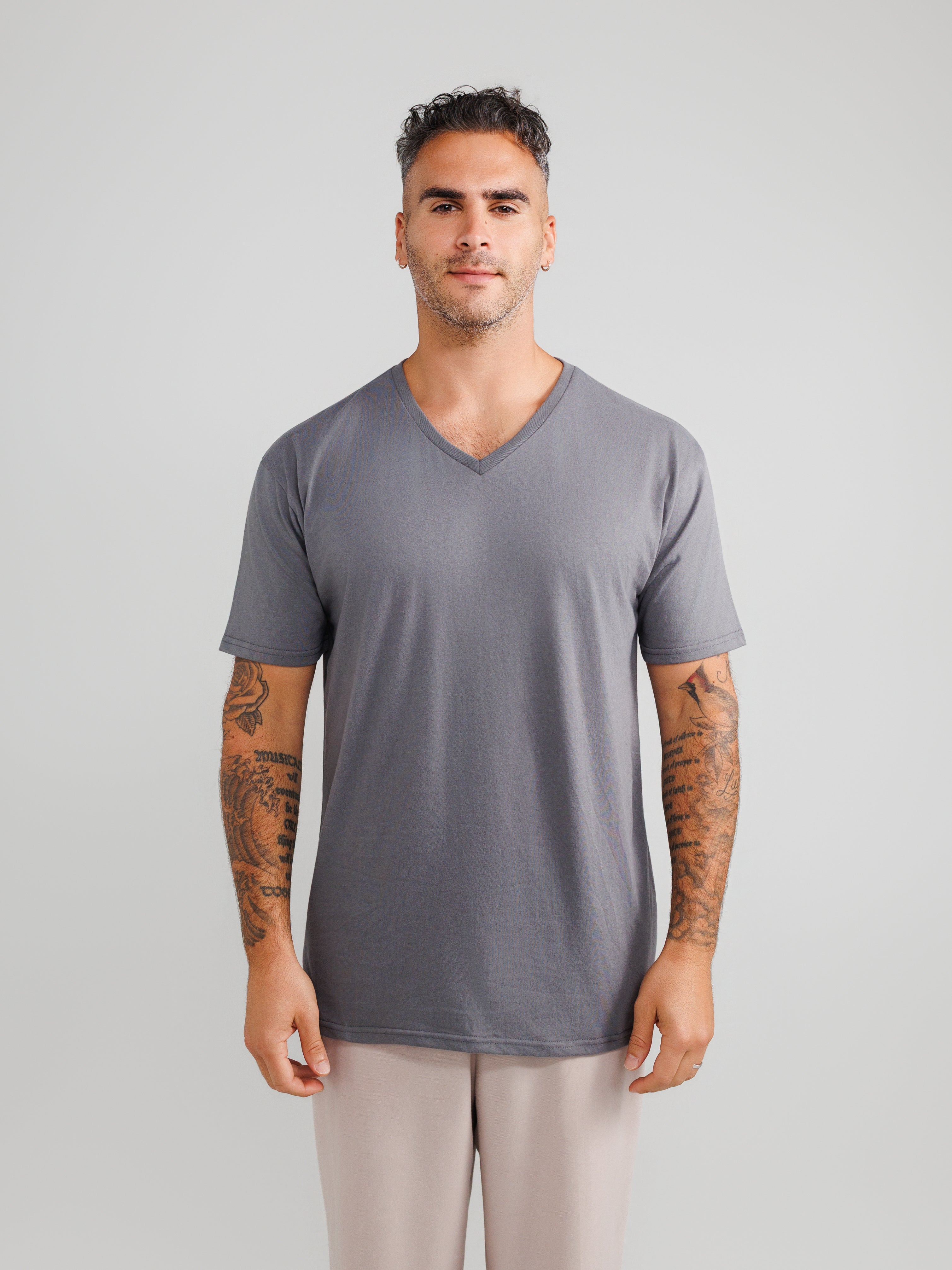 Dark Gray V-Neck