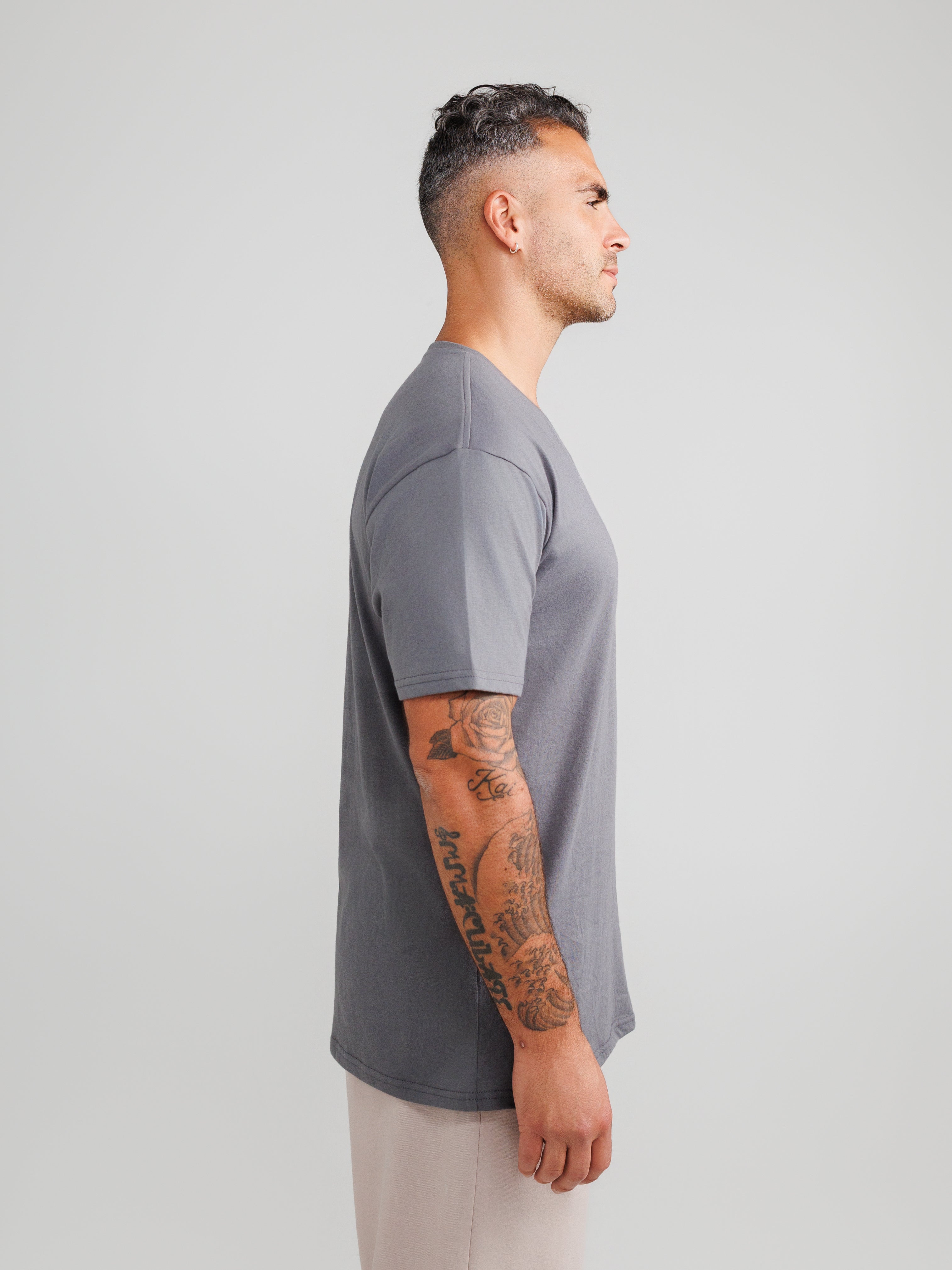 Dark Gray V-Neck